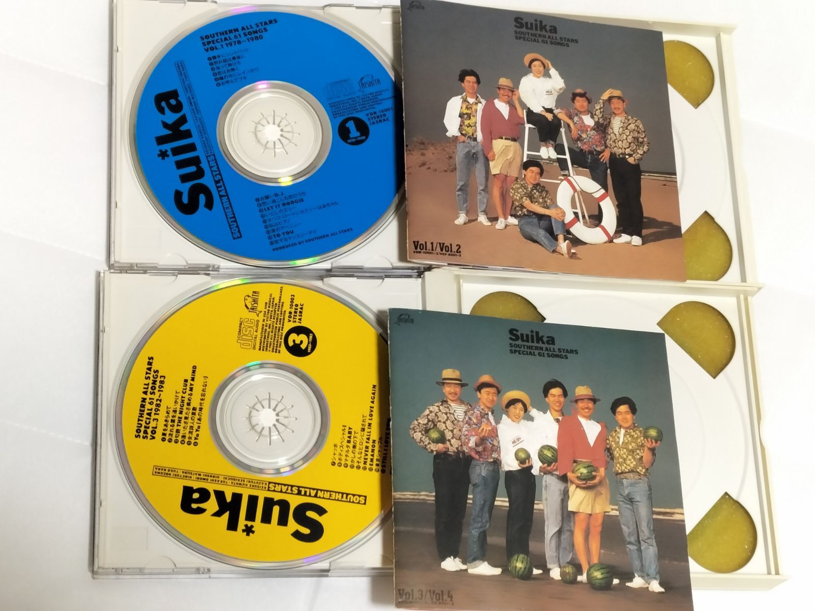 サザンオールスターズ すいか Suika CD4枚組 缶付 ブックレット1枚欠品 サザンオールスターズ すいか Suika CD4枚組 缶付 歌詞ブックレット2冊