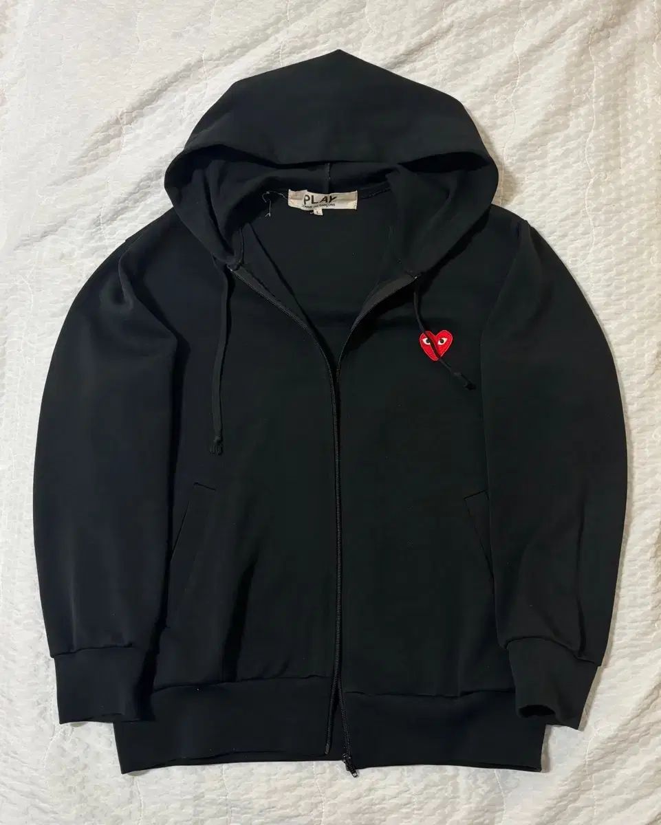 SSS級 COMME des GARCONS コム デ ギャルソン フードジップアップ 黒 L ほぼ