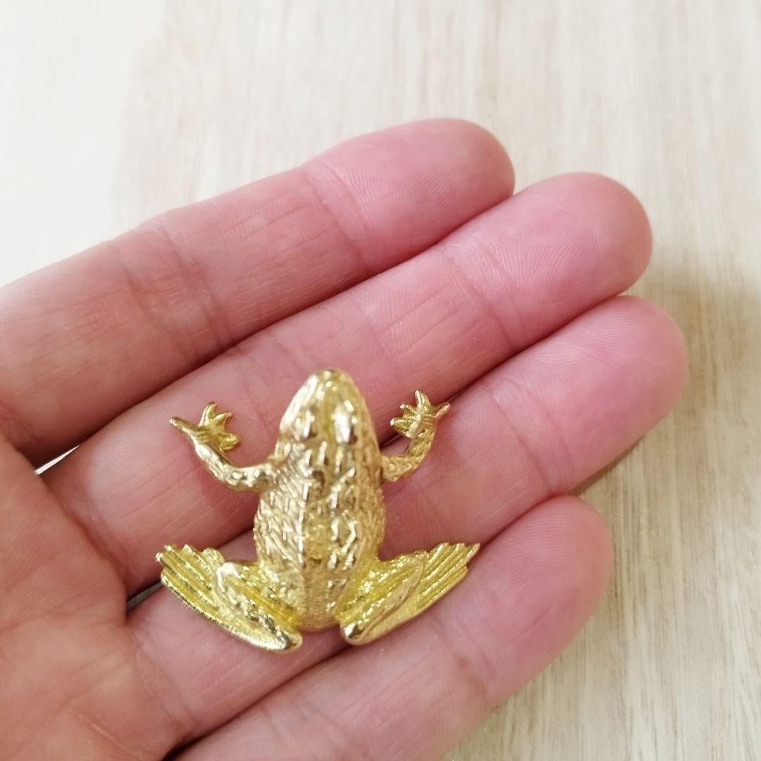 A28 真鍮製 金色カエル置物｜金運・財運・幸運を呼ぶ風水インテリア