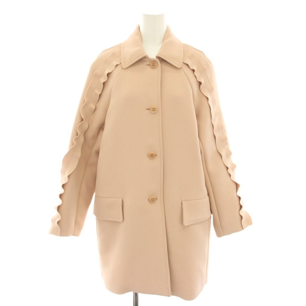 レッド ヴァレンティノ RED VALENTINO スカラップコート ステンカラーコート アウター フリル 38 ピンク P54101634 /YT