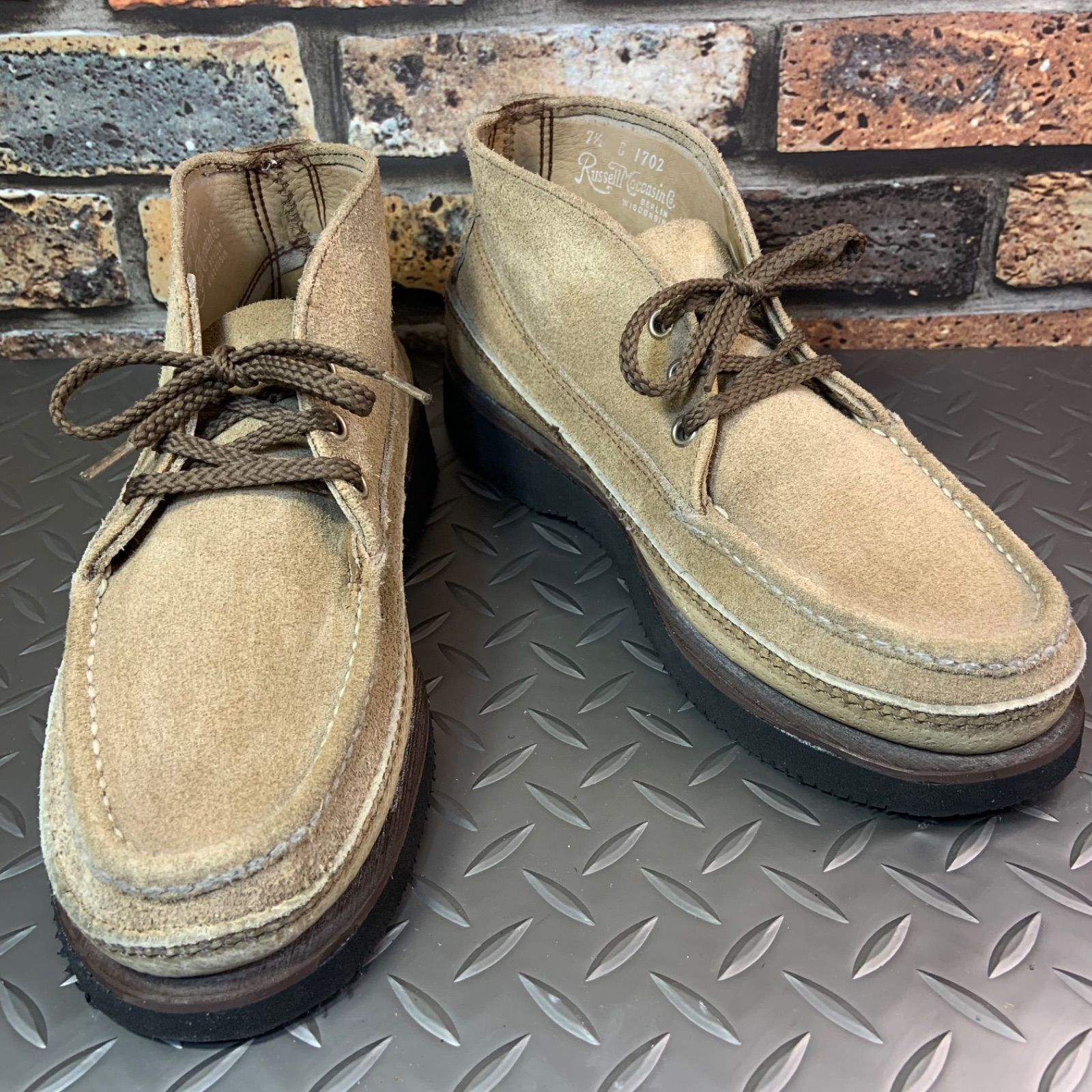 ラッセルモカシン Chukka チャッカブーツ ソール 交換品 US 7 5 E JP 25 cm Russell Moccasin アメリカ製 D 17 RUSS