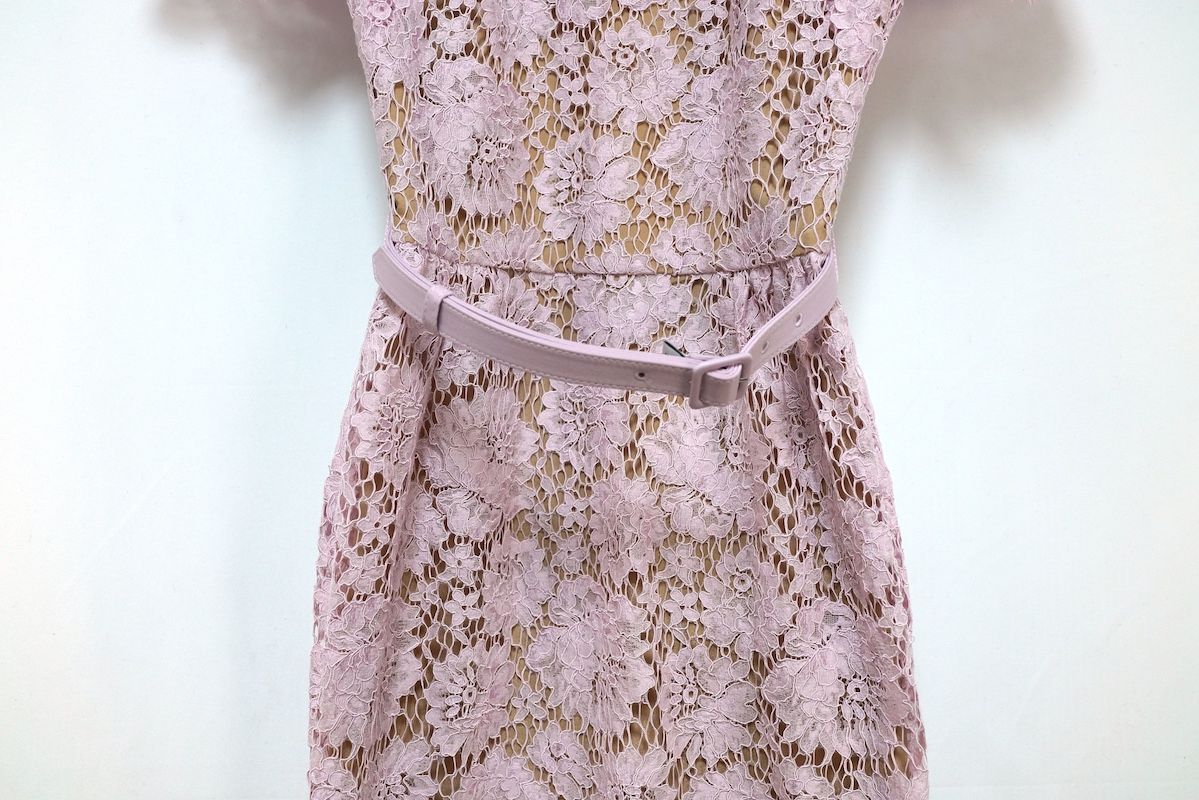  self-portrait セルフポートレート FINE LACE PEARL MIDI DRESS ファイン レース パール ミディ ドレス ピンク サイズ０ SS 25-060 MA-P その他 スーツ フォーマル ドレス