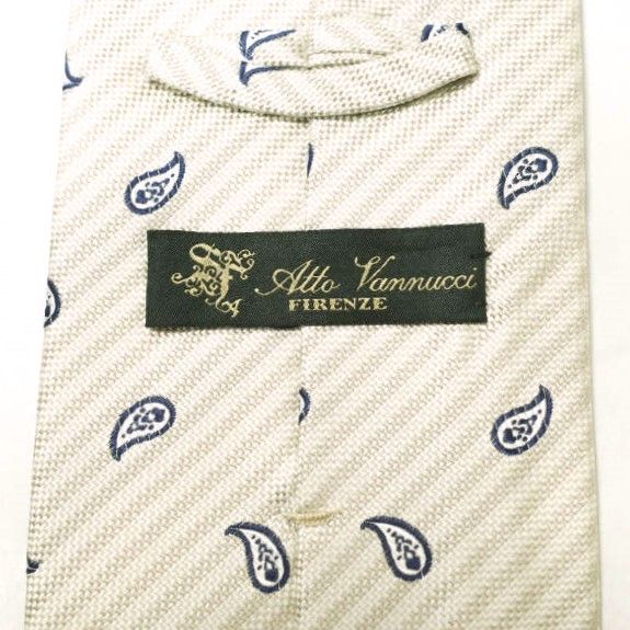 Atto Vannucci アットヴァンヌッチ イタリア製 ペイズリーレジメンタル