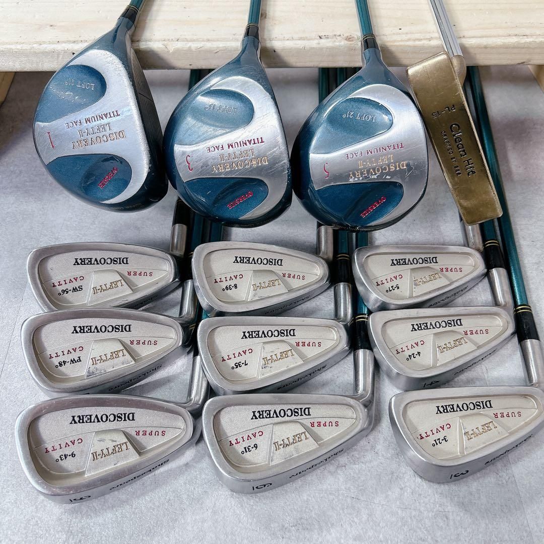 V539 左利き メンズ ゴルフ クラブ セット 13本 迷彩 キャディバッグ