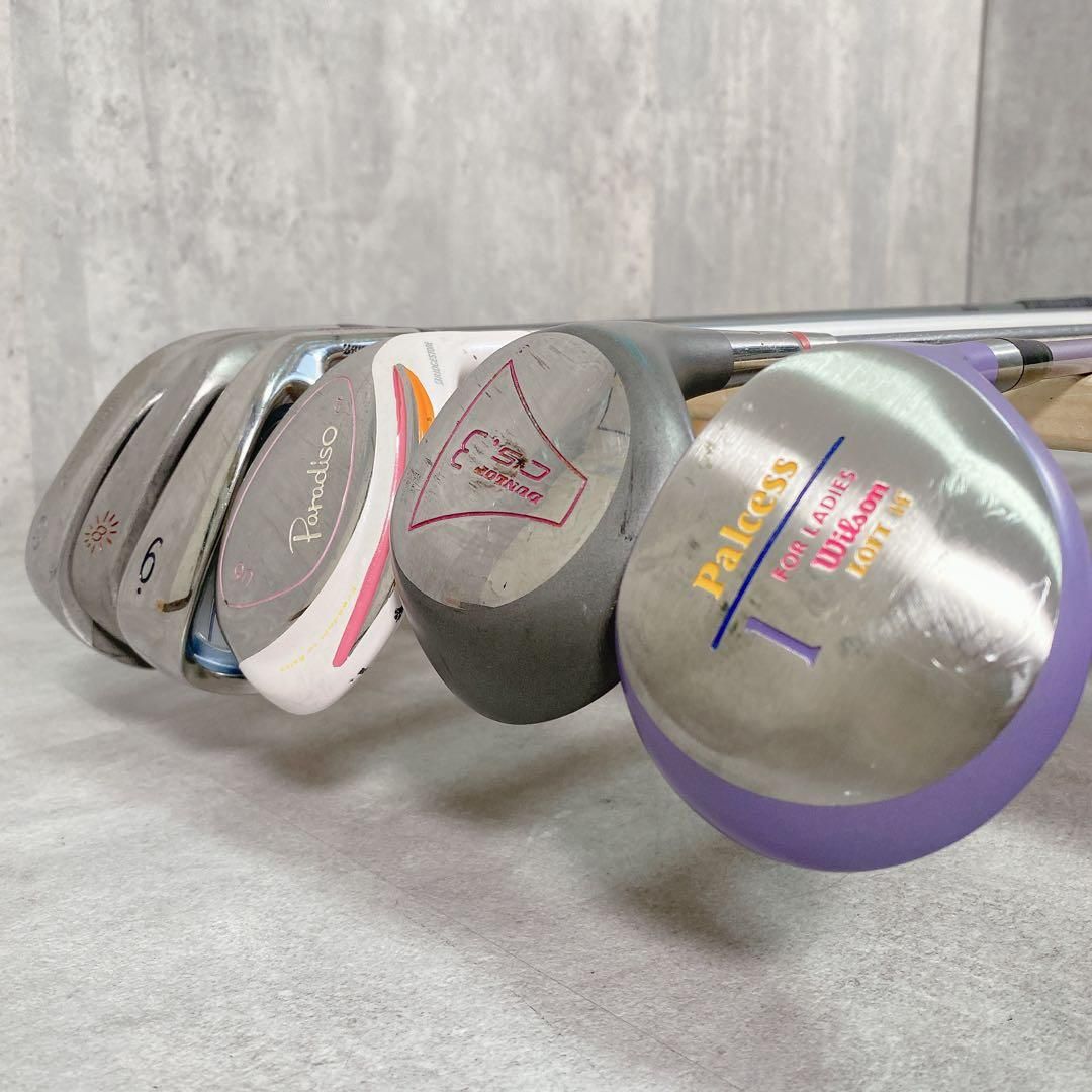 V553 レディース ゴルフ クラブ セット 初心者 ビギナー 格安 赤