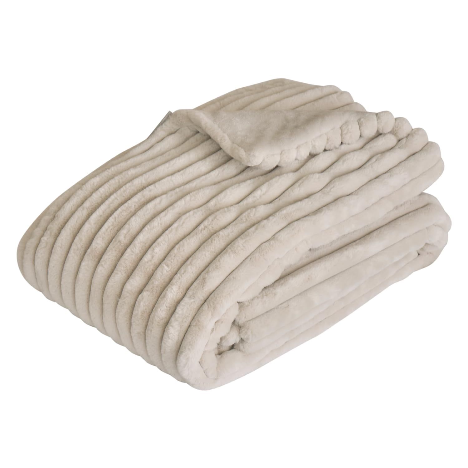 グッズラボ Goods Lab 毛布 ブランケット ふわとろ毛布 ふわもこ毛布 軽量 洗える 合わせ 暖かい あったか エアロゲル 吸湿発熱 静電気防止 防ダニ ストライプ ホワイト 白 セミダブル 160 200 cm