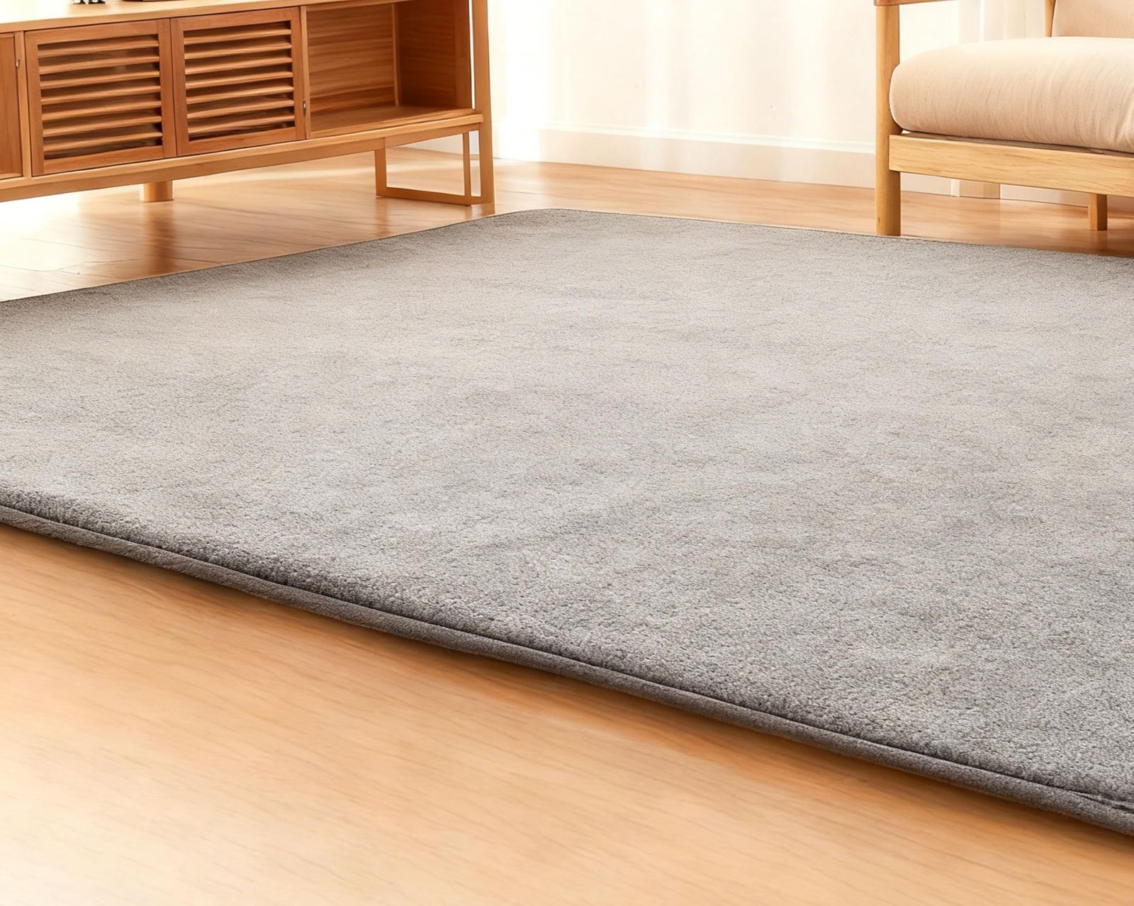 カーペット モコモコじゅうたん 高反発簡単に掃除ラグ 床暖房ホットカーペット 3畳 対応洗える絨毯 ダークグレー 185 X 250 cm