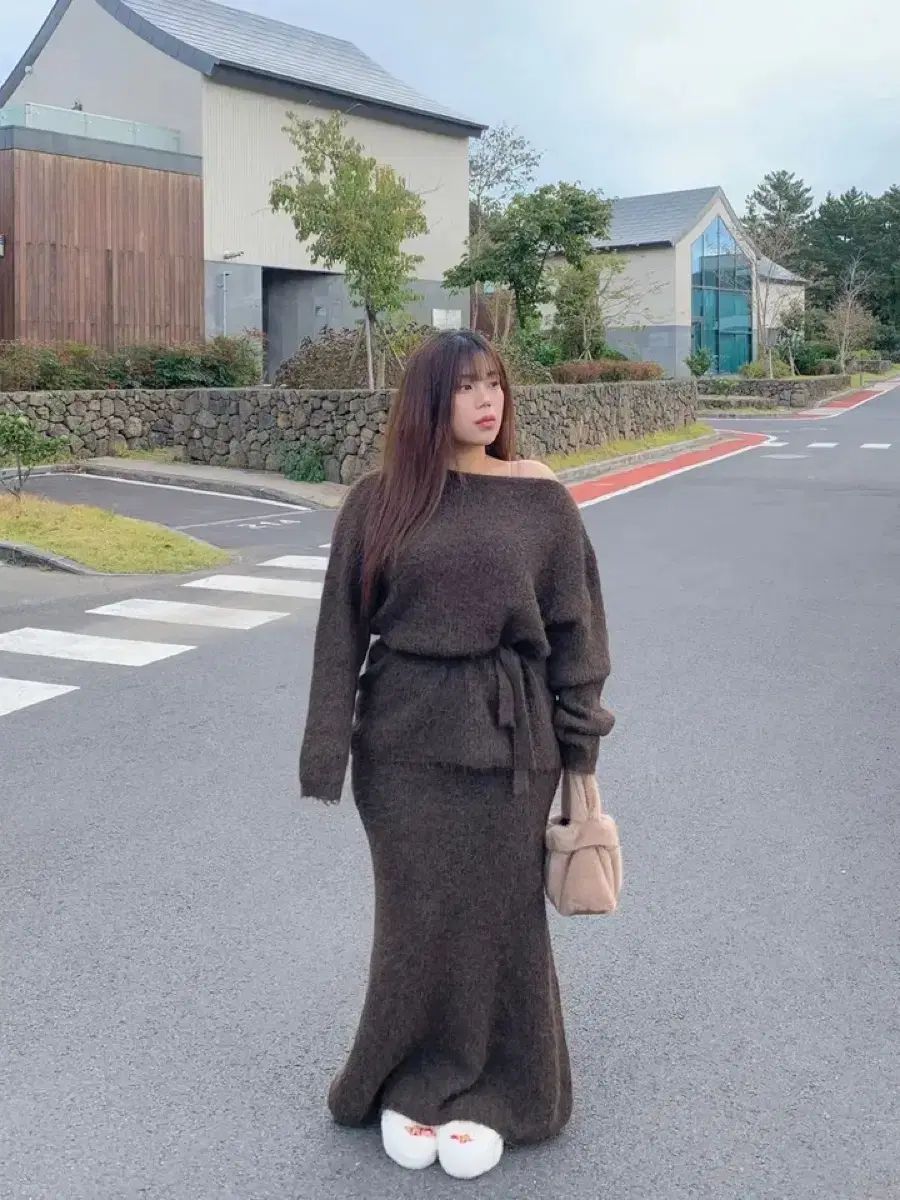 デイジー L ビューティー ウール ニット スカート セットアップ