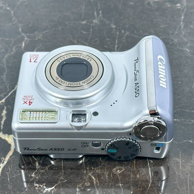 ✨動作確認済み！✨Canon PowerShot A550単3電池で使えます！ 美品】Canon PowerShot A550 710万画素 光学4倍ズーム 単三電池ですぐ
