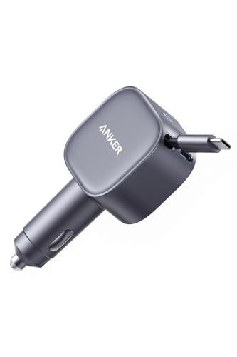 Anker Nano Car Charger 75 W 巻取り式 USB-Cケーブル iPhone 17 Pro Max Galaxy Android スマートフォン ノートPC iPad 各種 その他機器対応s