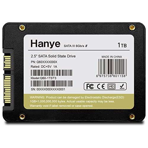 Hanye 1 TB 内蔵型SSD 2.5インチ 7 mm 3 D NAND採用 SATAIII 6 Gb s 550 MB 品s