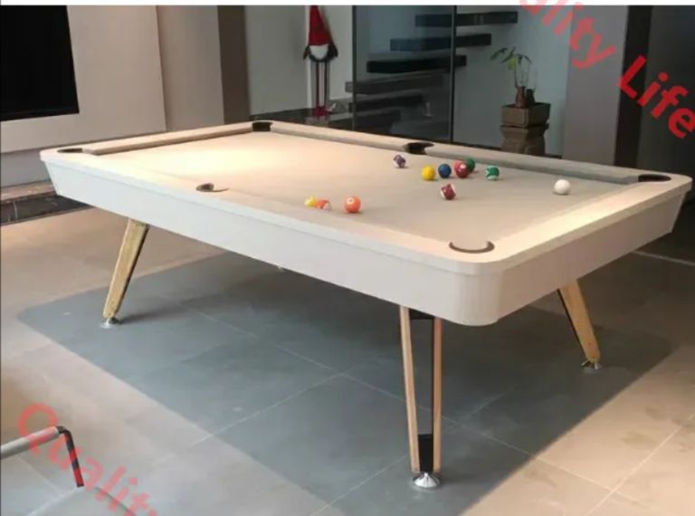 ヴィラ向け｜ ビリヤードテーブル ブラックエイト ナインボール対応 家庭用アメリカンビリヤード台 卓球台 ダイニングテーブル｜三合一 7 feet-3 in 1