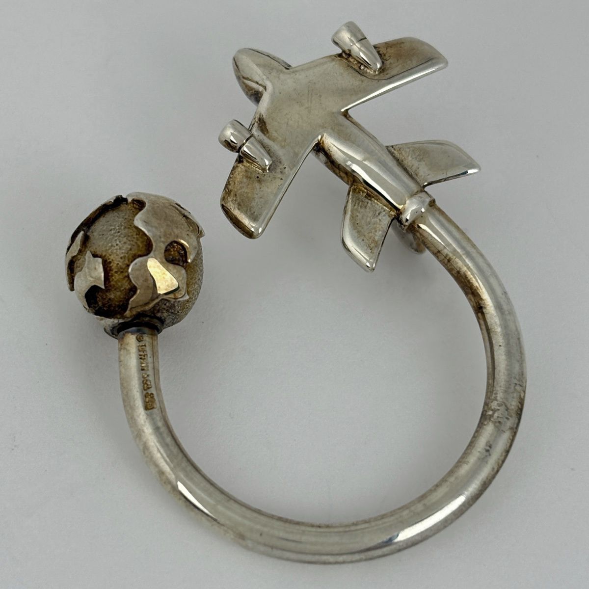 ティファニー TIFFANY&Co. アースモチーフ キーホルダー 地球 飛行機