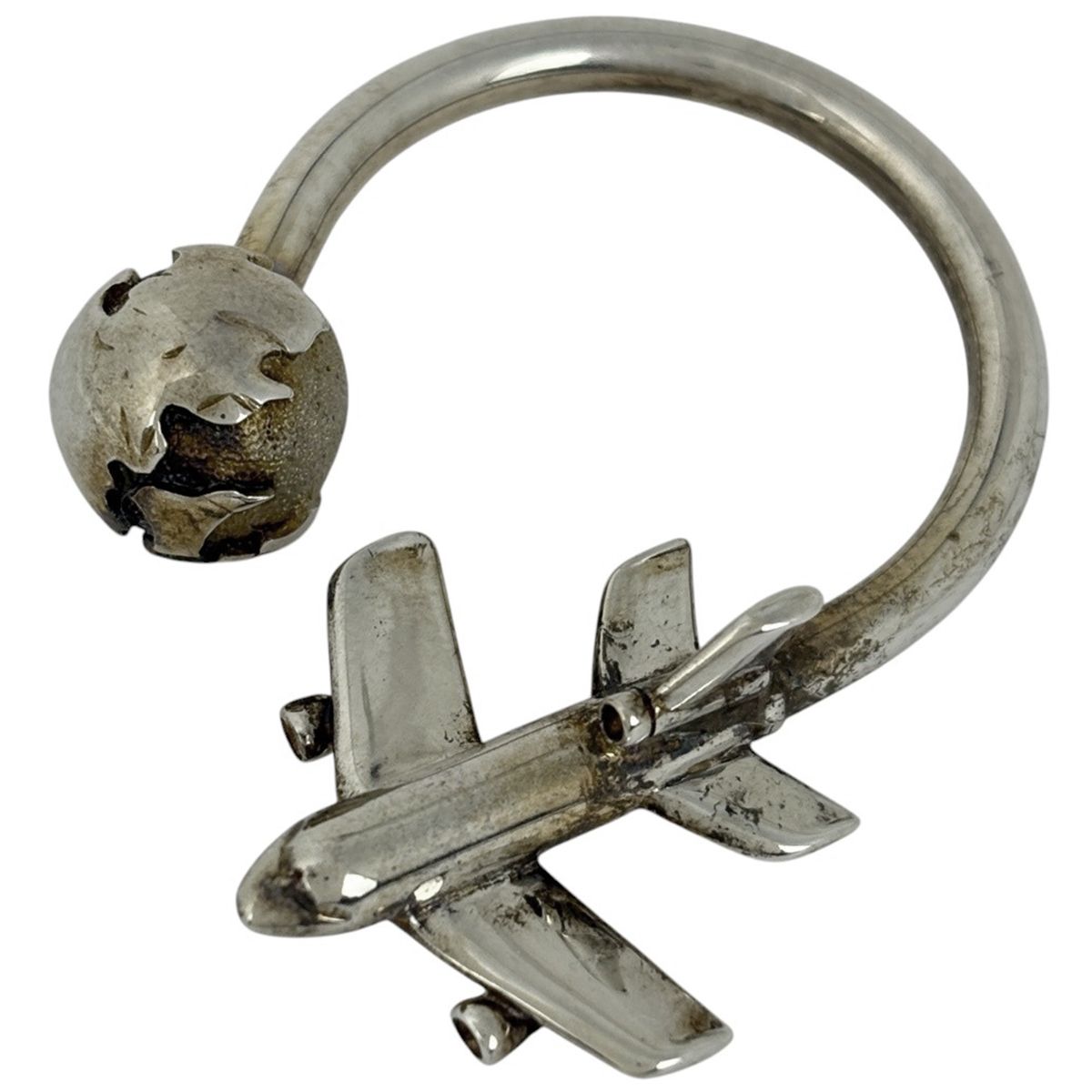 ティファニー TIFFANY&Co. アースモチーフ キーホルダー 地球 飛行機