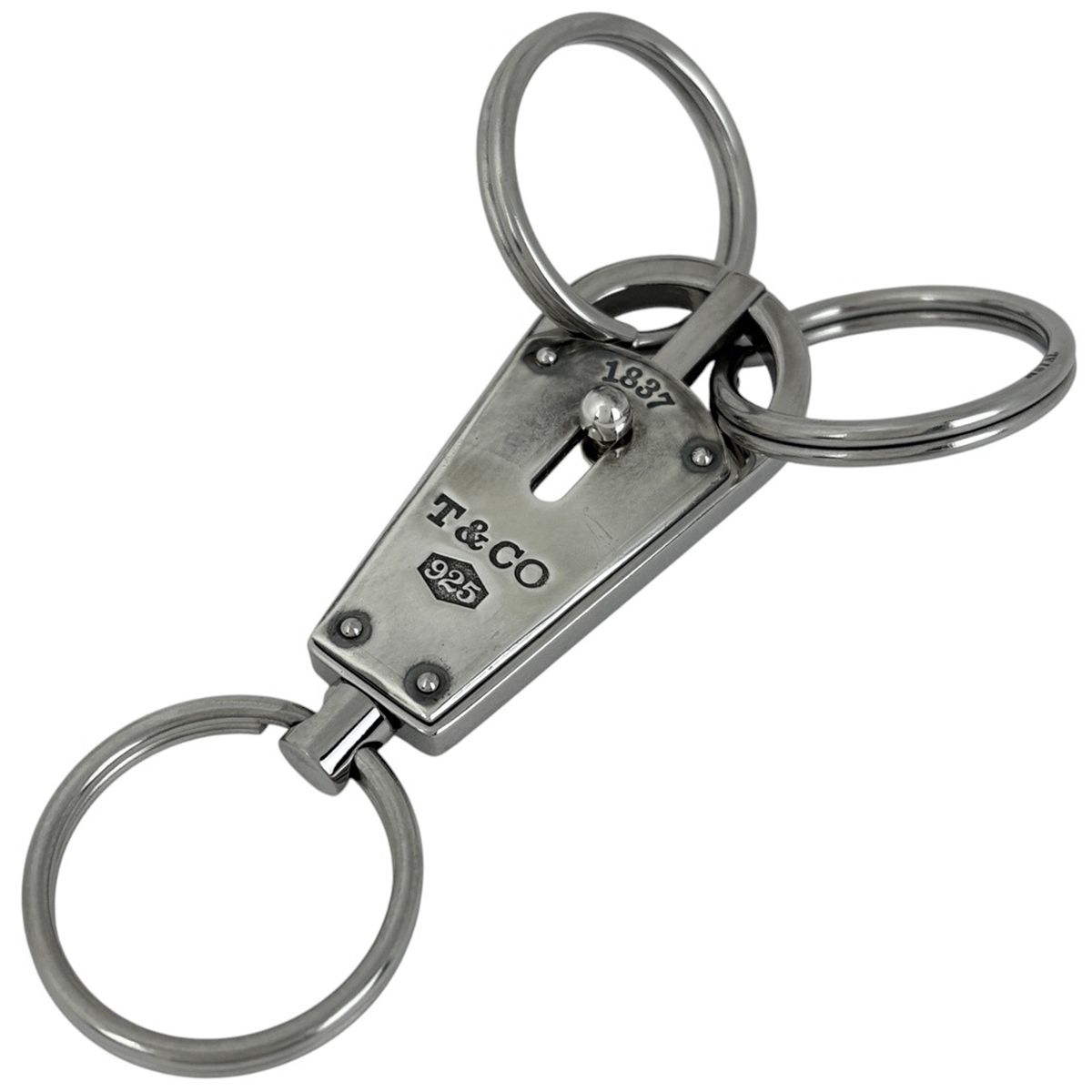 ティファニー TIFFANY&Co. 1837 バレット キーホルダー キーリング