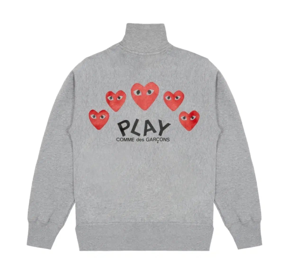 コム デ ギャルソン ハート ジップアップ グレー S