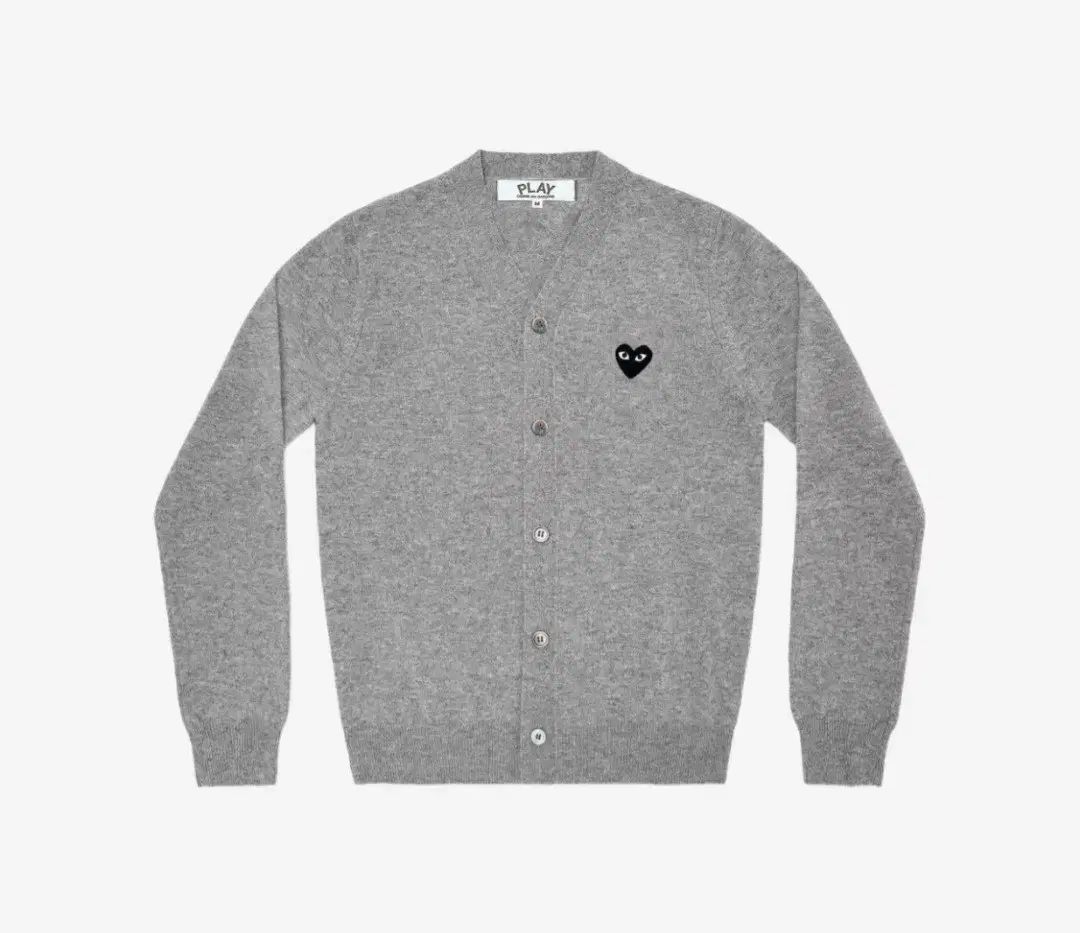 【ほぼ未使用・レシートあり】PLAY カーディガン グレー XXS ダブルハート ほぼ未使用・レシートあり】PLAY カーディガン グレー XXS ダブルハート