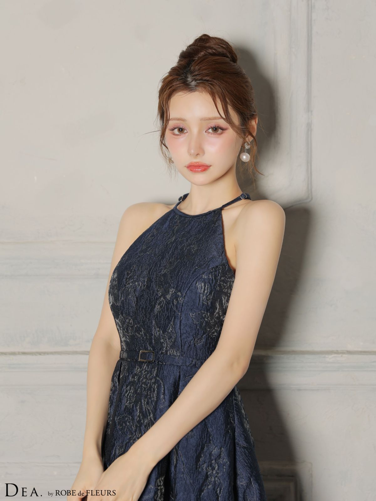 DEA. by ROBE de FLEURS ドレス　ネイビーS ROBE de FLEUR ドレスコード DEA. by ROBE de FLEURS ドレス ネイビーS