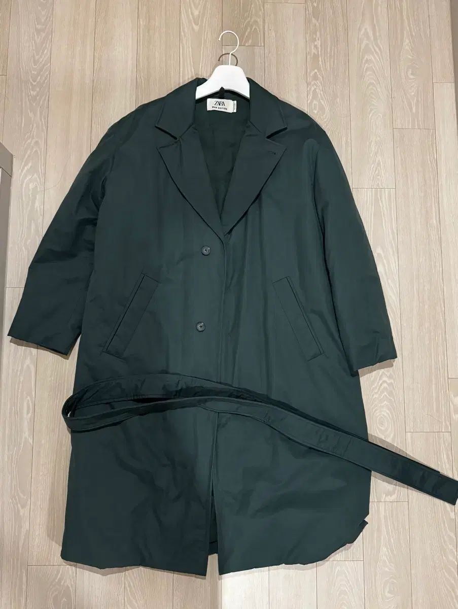 ザラ 딥 グリーン トレンチコート リミテッド