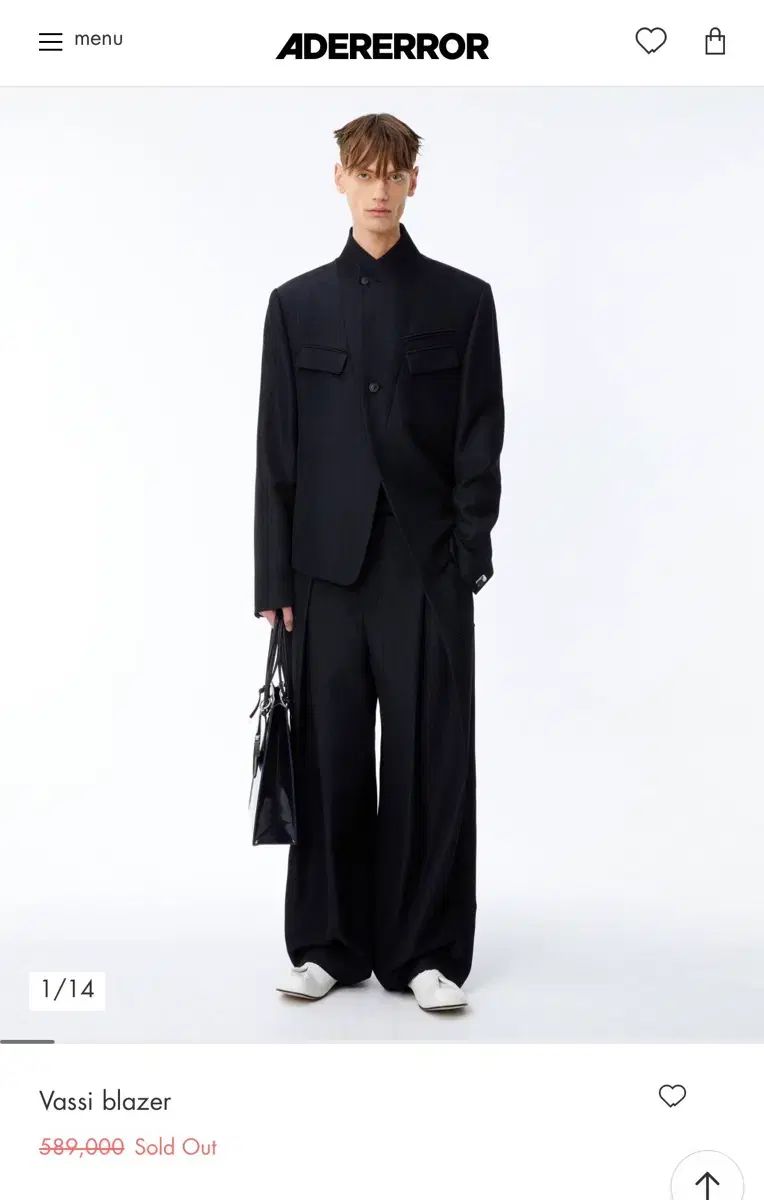 ADER ERROR アーダーエラー バシ ブレーザー ブラック XL