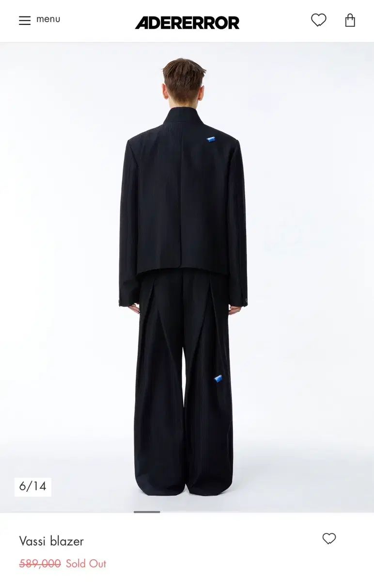 ADER ERROR アーダーエラー バシ ブレーザー ブラック XL