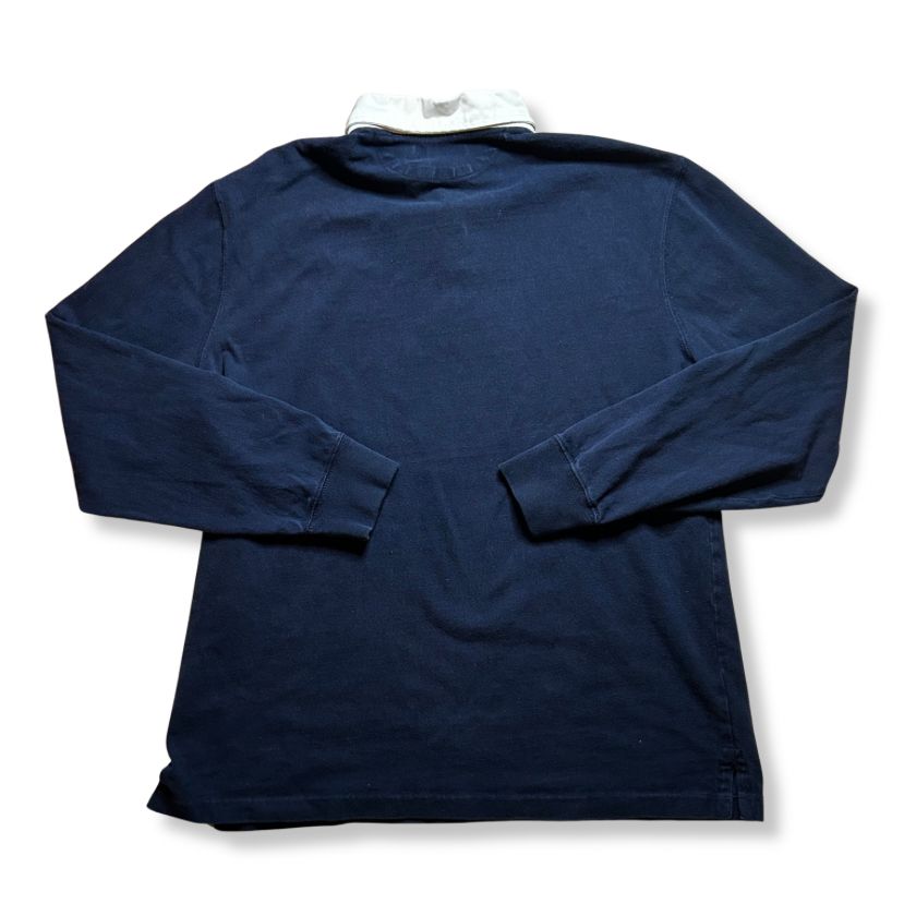 Polo Ralph Lauren 長袖ラガーシャツ ネイビー ホワイト襟 - メルカリ