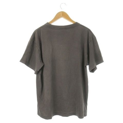 セントマイケル TEE DEATH IS MTHR Tシャツ クルーネック 丸首 半袖 キリスト プリント ヴィンテージ加工 L グレー CK 7 GY 01