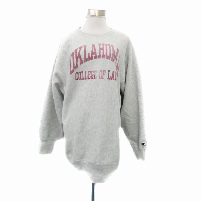 チャンピオン Reverse Weave Sweat 90年代 トレーナー 長袖 プリント XXL グレー 赤 レッド |HO 28 GY 01