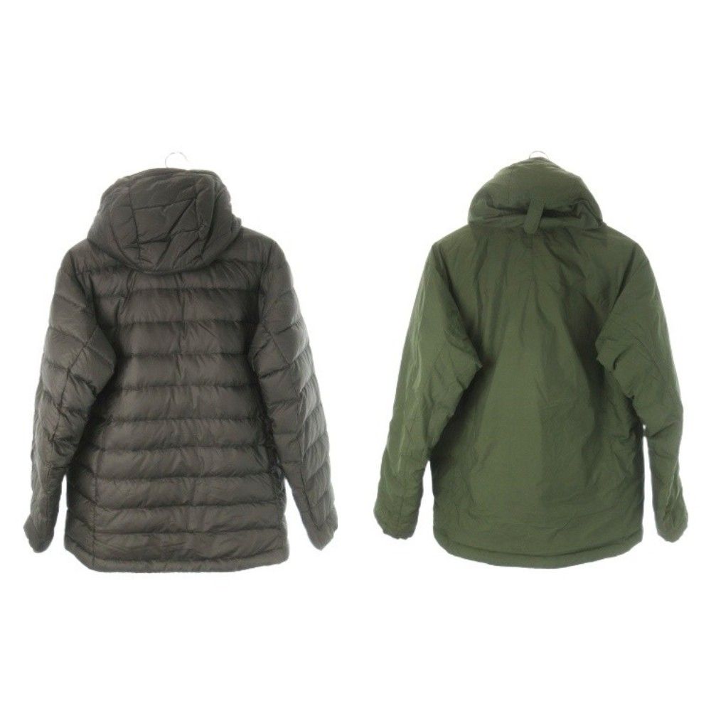 モンベル Montbell コロラドパーカ ダウンジャケット リバーシブル フーディ ジップアップ ロゴ刺繍 アウトドア M 緑 カーキ グレー CK 9 GY 01