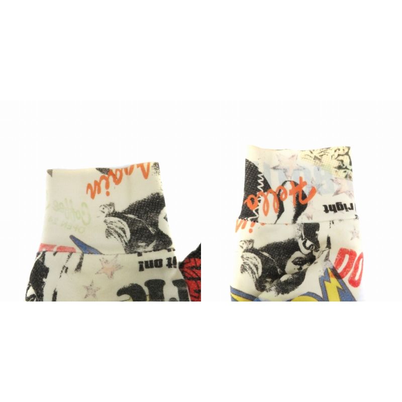  ヒステリックグラマー GLAMOUR ジャケット パーカー ミドル丈 SCRATCH FEVER総柄 S マルチ ベージュ HO 23 パーカー トップス