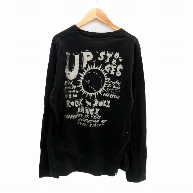 ヒステリックグラマー GLAMOUR The Stooges 長袖Tシャツ カットソー ラウンドネック プリント M マルチ 黒 ブラック 4 CL-6222 HO 29 GY 01