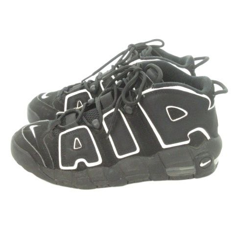 ナイキ NIKE AIR MORE UPTEMPO GS スニーカー ハイカット レースアップ 24 cm 黒 ブラック 415082-002 AH 1 GY 01