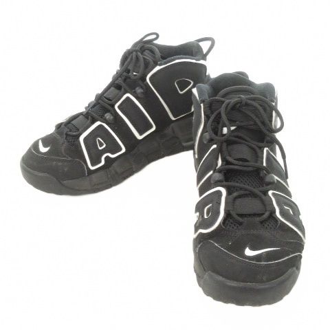 ナイキ NIKE AIR MORE UPTEMPO GS スニーカー ハイカット レースアップ 24 cm 黒 ブラック 415082-002 AH 1 GY 01