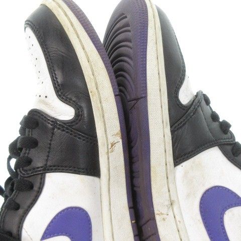  ナイキ NIKE AIR JORDAN 1 MID スニーカー ハイカット 配色 レースアップ 27.0 cm 黒 ブラック 紫 パープル 554724-095 AH 2 GY 01 その他 トップス