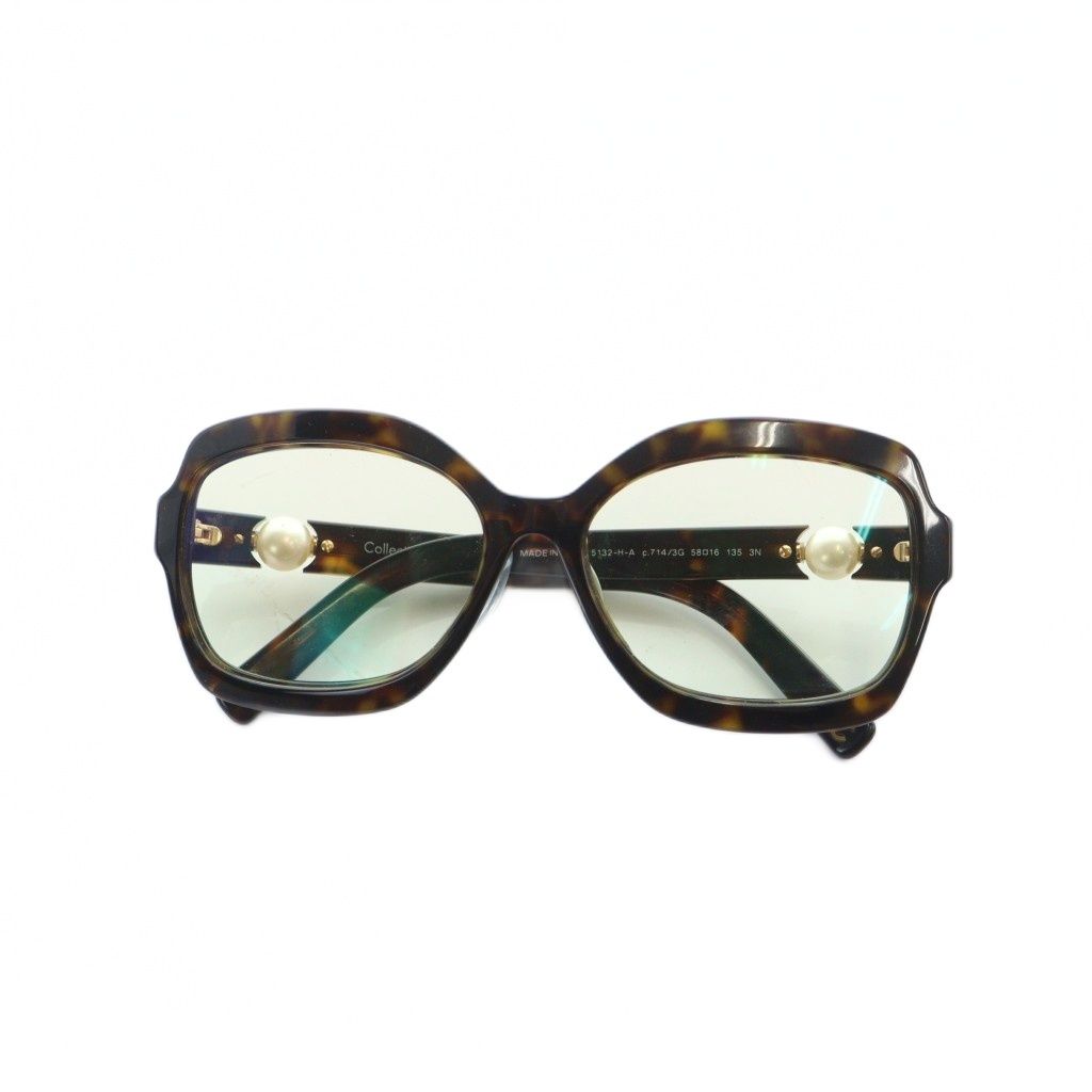 シャネル CHANEL 5132-H-A サングラス 眼鏡 めがね ロゴ べっ甲柄 58