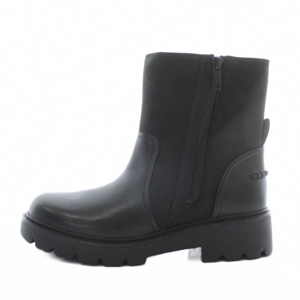 アグ UGG ポーク POLK ショートブーツ レザー ラウンドトゥ US 7 24 cm 黒 ブラック 1103752 XZ GY 19