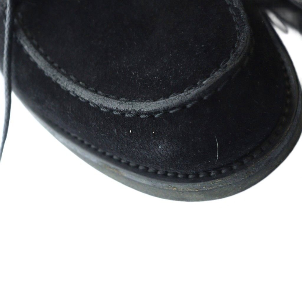  ジョルジオアルマーニ GIORGIO ARMANI ローファー モカシン スエード レースアップ ロゴ 黒 ブラック GY 19 MQ その他 靴