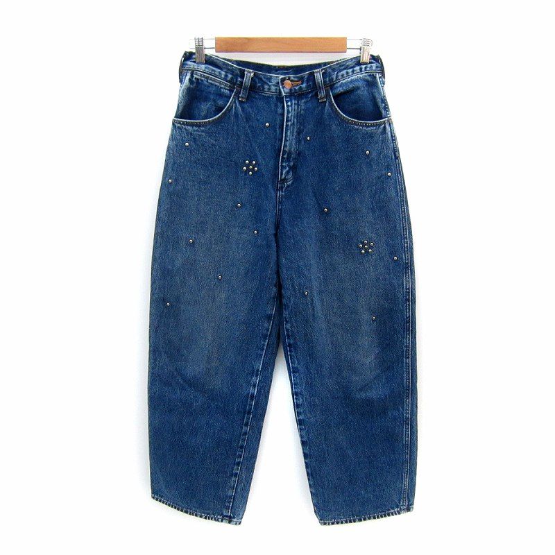 ラングラー デニムパンツ バレルジーンズ ワイドパンツ ロング丈 スタッズ M インディゴブルー WL 3002 |SY 4 GY 19