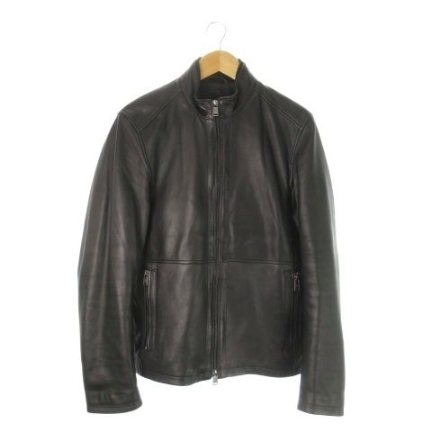ヒューゴボス HUGO BOSS シングルライダース ラムレザー 羊革 本革