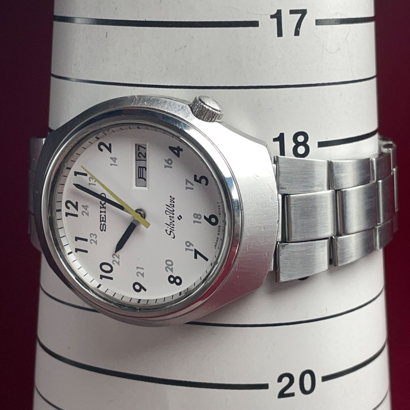  70s SEIKO アクタス シルバーウェーブ 純正ブレス 風防 交換済 ヴィンテージ アンティーク デイデイト 自動巻 セイコー 稼働品 フォーマル対応 自動巻き時計 腕時計(アナログ)