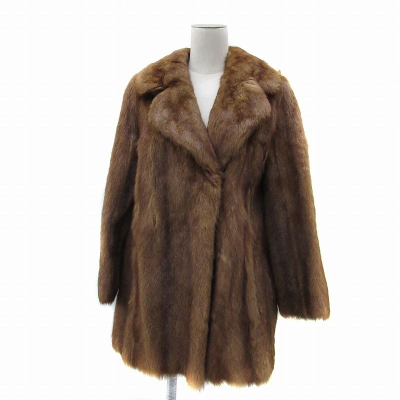 ロティニー ROTINY ミンクファーコート 毛皮コート ハーフ丈 13 茶 ブラウン SY 33 GY 18