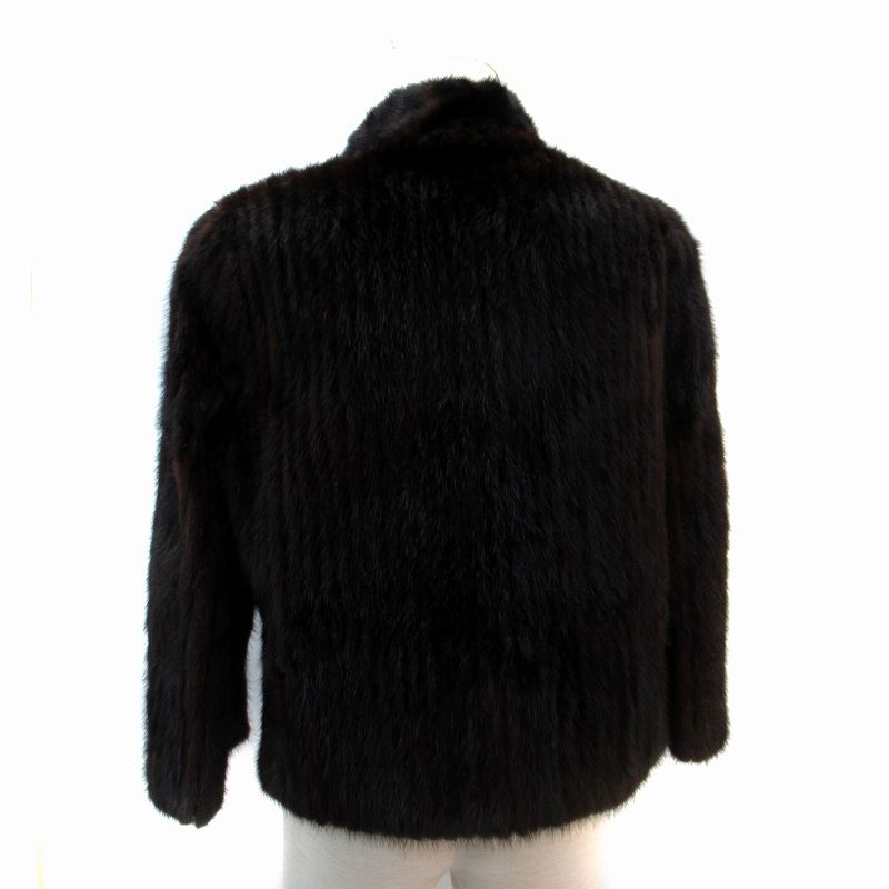 エンバ EMBA 毛皮コート ファーコート ミンク ショート丈 ダークブラウン SM 22 GY 18