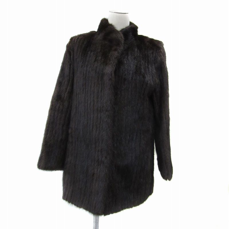 パロディー palody ミンクファーコート 毛皮コート ハーフ丈 9 ダークブラウン |SY 39 GY 18