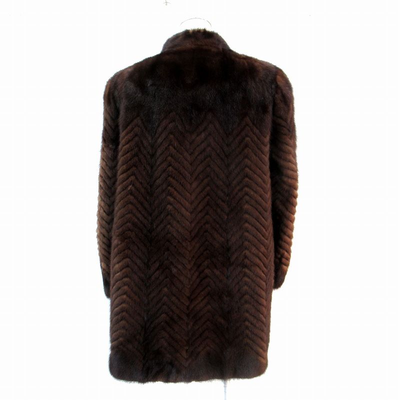 トグ TOGU 毛皮コート ファーコート ミンク ミディアム丈 11 ブラウン SM 15 GY 18