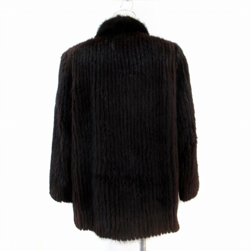 ロイヤル ファー ROYAL FUR 毛皮コート ファーコート ミンク ハーフ丈 13 大きいサイズ ダークブラウン SM 10 GY 18