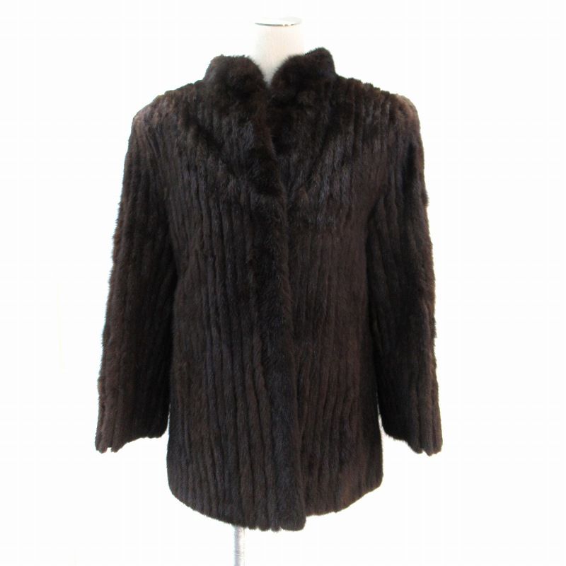 パルティーナ Partina 毛皮コート ファーコート ミンク ハーフ丈 M