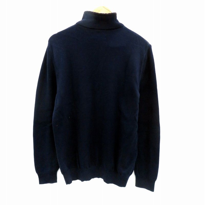 バブアー Barbour ニット カットソー ハーフジップ 長袖 切替 M 紺 ネイビー |HO 24 GY 18