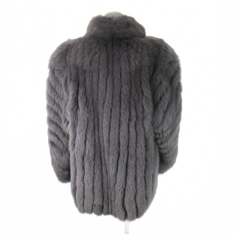 エンバ EMBA ファーコート フォックス ハーフ ミドル丈 毛皮 グレー CK 13 GY 11