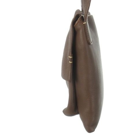 genten ブラウン レザー ショルダーバッグ 中古・古着通販】genten (ゲンテン) レザーショルダーバッグ ブラウン