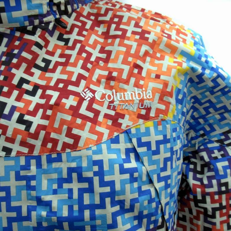  コロンビア Columbia Kipling Jacket アウトドアウェア ジャケット ミドル丈 総柄 ナイロン L マルチカラー 水色 ライトブルー オレンジ PM 2453 |SM 16 GY 01 その他 登山 クライミング用品